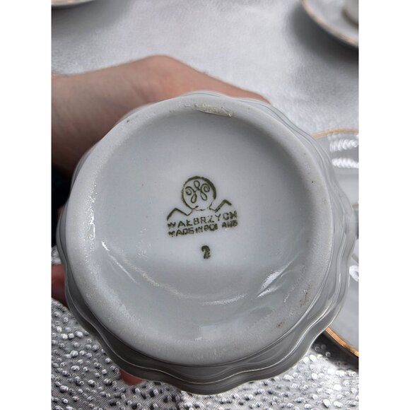 Wawel 56 Gold Rimmed Porcelain Teacup & Saucer Set - Picture 8 of 11